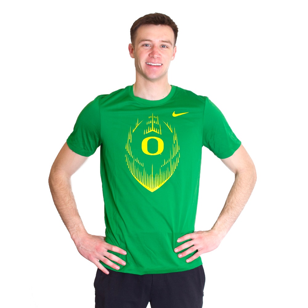 Classic Oregon O, Nike, Green, Crew Neck, Performance/Dri-FIT, Men, Football, Legend, T-Shirt, 783133